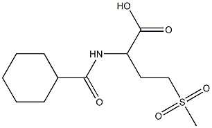 2-(cyclohexylformamido)-4-methanesulfonylbutanoic acid Struktur