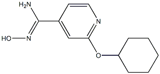 2-(cyclohexyloxy)-N'-hydroxypyridine-4-carboximidamide Struktur
