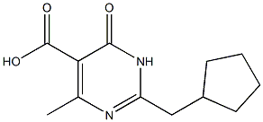 2-(cyclopentylmethyl)-4-methyl-6-oxo-1,6-dihydropyrimidine-5-carboxylic acid 结构式