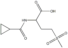 2-(cyclopropylformamido)-4-methanesulfonylbutanoic acid Struktur
