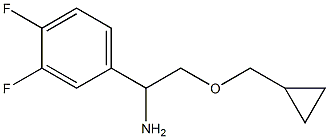 2-(cyclopropylmethoxy)-1-(3,4-difluorophenyl)ethan-1-amine Struktur