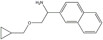 2-(cyclopropylmethoxy)-1-(naphthalen-2-yl)ethan-1-amine Struktur