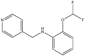 2-(difluoromethoxy)-N-(pyridin-4-ylmethyl)aniline 化学構造式