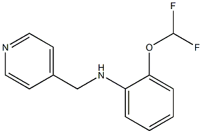 2-(difluoromethoxy)-N-(pyridin-4-ylmethyl)aniline,,结构式