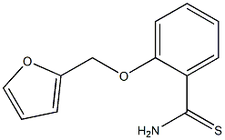 2-(furan-2-ylmethoxy)benzene-1-carbothioamide Struktur