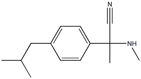 2-(methylamino)-2-[4-(2-methylpropyl)phenyl]propanenitrile Structure