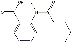 2-(N,4-dimethylpentanamido)benzoic acid 化学構造式