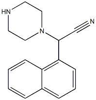 2-(naphthalen-1-yl)-2-(piperazin-1-yl)acetonitrile Structure