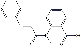 2-(N-methyl-2-phenoxyacetamido)benzoic acid 化学構造式