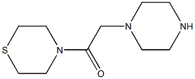 2-(piperazin-1-yl)-1-(thiomorpholin-4-yl)ethan-1-one 化学構造式