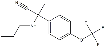 2-(propylamino)-2-[4-(trifluoromethoxy)phenyl]propanenitrile 结构式