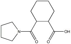 2-(pyrrolidin-1-ylcarbonyl)cyclohexanecarboxylic acid,,结构式