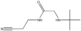 2-(tert-butylamino)-N-(2-cyanoethyl)acetamide,,结构式