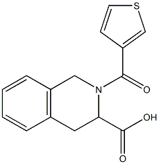 2-(thien-3-ylcarbonyl)-1,2,3,4-tetrahydroisoquinoline-3-carboxylic acid Structure