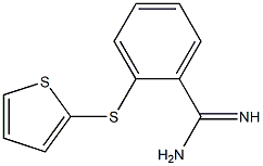 2-(thiophen-2-ylsulfanyl)benzene-1-carboximidamide,,结构式