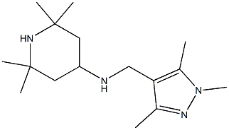 2,2,6,6-tetramethyl-N-[(1,3,5-trimethyl-1H-pyrazol-4-yl)methyl]piperidin-4-amine 结构式