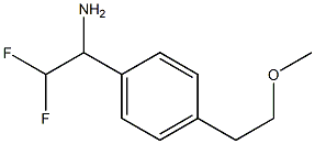 2,2-difluoro-1-[4-(2-methoxyethyl)phenyl]ethan-1-amine Struktur