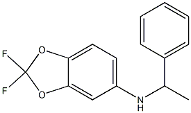 2,2-difluoro-N-(1-phenylethyl)-2H-1,3-benzodioxol-5-amine Structure