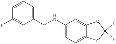 2,2-difluoro-N-[(3-fluorophenyl)methyl]-2H-1,3-benzodioxol-5-amine,,结构式