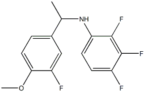 2,3,4-trifluoro-N-[1-(3-fluoro-4-methoxyphenyl)ethyl]aniline 结构式