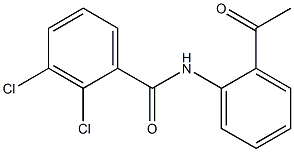 2,3-dichloro-N-(2-acetylphenyl)benzamide 化学構造式