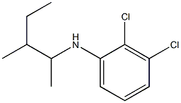 2,3-dichloro-N-(3-methylpentan-2-yl)aniline Structure