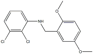 2,3-dichloro-N-[(2,5-dimethoxyphenyl)methyl]aniline 化学構造式