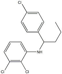 2,3-dichloro-N-[1-(4-chlorophenyl)butyl]aniline Struktur