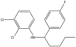 2,3-dichloro-N-[1-(4-fluorophenyl)pentyl]aniline Struktur