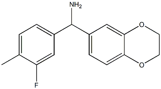2,3-dihydro-1,4-benzodioxin-6-yl(3-fluoro-4-methylphenyl)methanamine Struktur