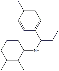 2,3-dimethyl-N-[1-(4-methylphenyl)propyl]cyclohexan-1-amine,,结构式