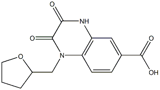 2,3-dioxo-1-(oxolan-2-ylmethyl)-1,2,3,4-tetrahydroquinoxaline-6-carboxylic acid Structure