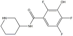 2,4,5-trifluoro-3-hydroxy-N-(piperidin-3-yl)benzamide,,结构式