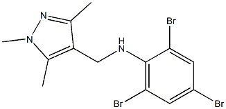 2,4,6-tribromo-N-[(1,3,5-trimethyl-1H-pyrazol-4-yl)methyl]aniline Structure