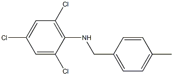 2,4,6-trichloro-N-[(4-methylphenyl)methyl]aniline,,结构式