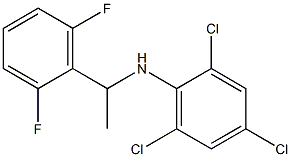 2,4,6-trichloro-N-[1-(2,6-difluorophenyl)ethyl]aniline,,结构式