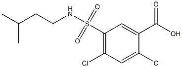 2,4-dichloro-5-[(3-methylbutyl)sulfamoyl]benzoic acid Structure