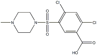 2,4-dichloro-5-[(4-methylpiperazine-1-)sulfonyl]benzoic acid 结构式