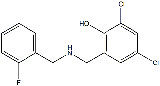 2,4-dichloro-6-({[(2-fluorophenyl)methyl]amino}methyl)phenol 化学構造式