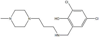 2,4-dichloro-6-({[3-(4-methylpiperazin-1-yl)propyl]amino}methyl)phenol Structure