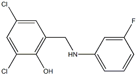 2,4-dichloro-6-{[(3-fluorophenyl)amino]methyl}phenol Structure