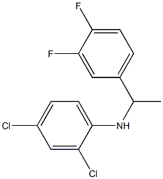 2,4-dichloro-N-[1-(3,4-difluorophenyl)ethyl]aniline,,结构式