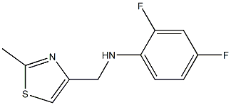 2,4-difluoro-N-[(2-methyl-1,3-thiazol-4-yl)methyl]aniline 化学構造式