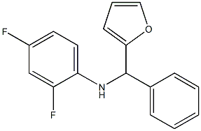 2,4-difluoro-N-[furan-2-yl(phenyl)methyl]aniline 结构式