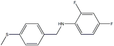 2,4-difluoro-N-{[4-(methylsulfanyl)phenyl]methyl}aniline,,结构式