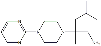 2,4-dimethyl-2-(4-pyrimidin-2-ylpiperazin-1-yl)pentan-1-amine 结构式