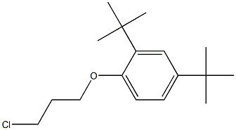2,4-di-tert-butyl-1-(3-chloropropoxy)benzene Struktur