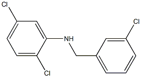 2,5-dichloro-N-[(3-chlorophenyl)methyl]aniline 化学構造式