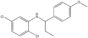 2,5-dichloro-N-[1-(4-methoxyphenyl)propyl]aniline 化学構造式