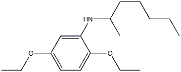 2,5-diethoxy-N-(heptan-2-yl)aniline 化学構造式